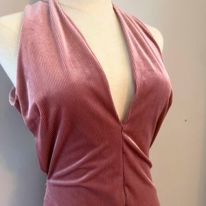 Gorgeous & Sexy Velvet Blush MIDI Dress size S